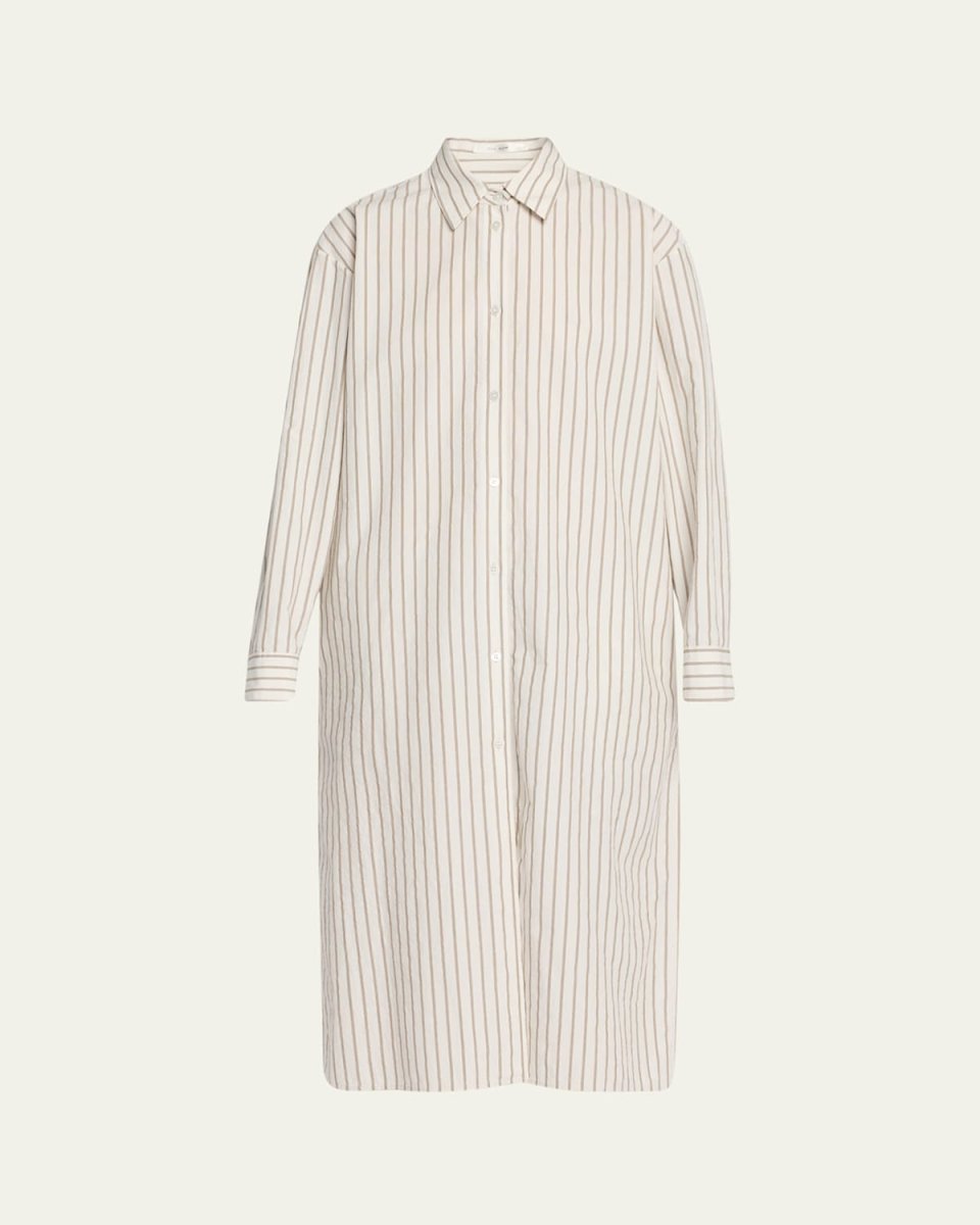 Chihiro Striped Midi Shirtdress